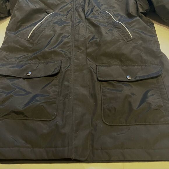 Lands' End Men's Squall Snow Jacket Black w/reflective trim Full Zip Size Medium - Picture 6 of 14